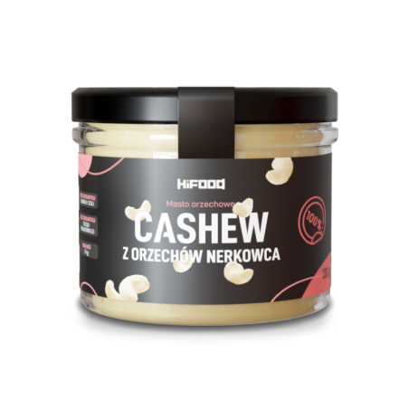 Masło z Nerkowców 100% Krem Orzechowy - Cashew HiFOOD 200g