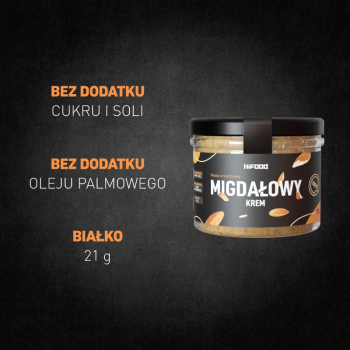 Masło Migdałowe, Pasta Migdałowa 100% - Migdałowy Krem 200g HiFOOD