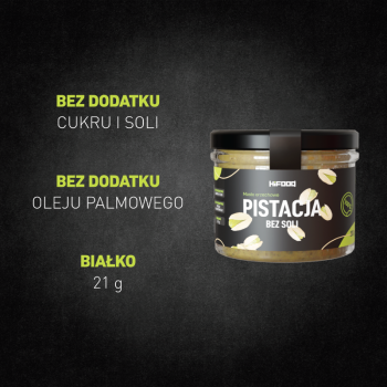 Krem pistacjowy 100%, Pistacja bez soli 200g HiFOOD