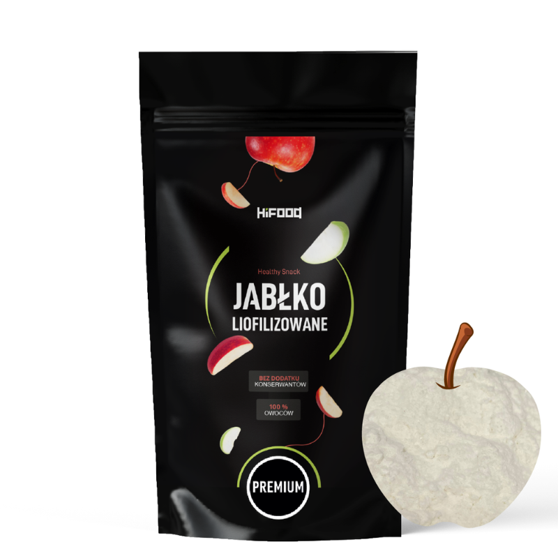 Jabłka liofilizowane Proszek - naturalny bez konserwantów HiFOOD