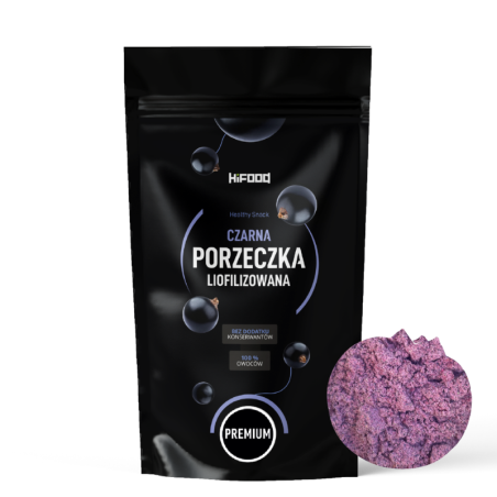 Czarna porzeczka liofilizowana Proszek bez konserwantów HiFOOD