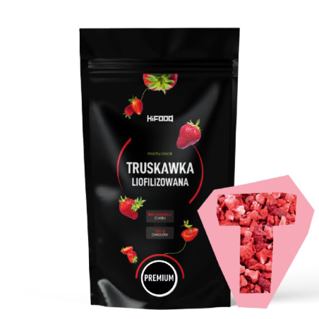 Truskawka liofilizowana KOSTKA 100% owocu bez dodatku cukru