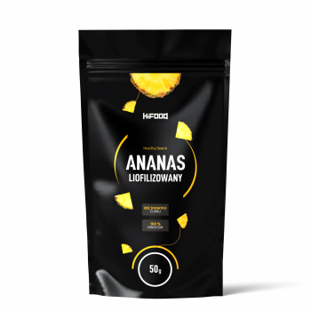 Liofilizowany ananas, owoce liofilizowane 100%, 50g, 100g, 1kg