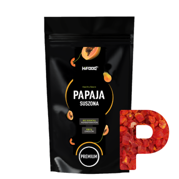 Papaja Suszona kostka Melonowiec słodki, naturalny owoc