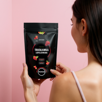 Truskawka Plastry 100g i Malina Liofilizowana Cała 100g Zestaw