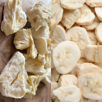 Banan Plastry 100g i Ananas Liofilizowany kawałki 100g 100% Zestaw