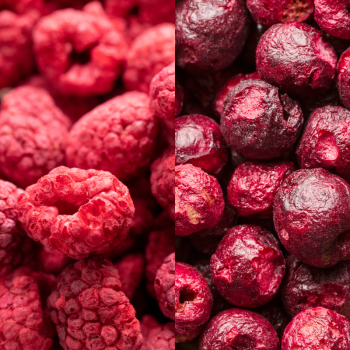 Wiśnia Liofilizowana Cała 100g i Malina 100g 100% Zestaw