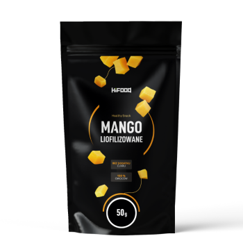 Mango liofilizowane małe kawałki, owoce liofilizowane 100%, 50g, 100g