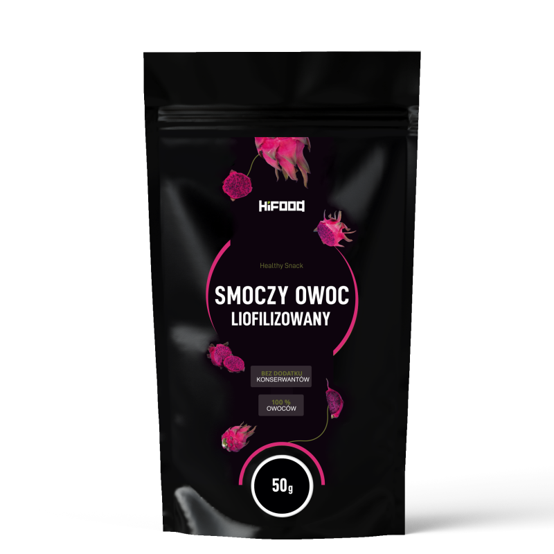 Smoczy Owoc, Pitaja, Dragon Fruit liofilizowany 100% owoców bez cukru