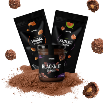 Czekoladowy obłęd - Krem czekoladowy, Migdały w karmelu, Orzechy laskowe