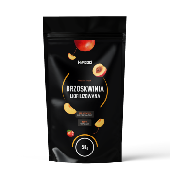 Brzoskwinia liofilizowana, liofilizowane owoce 100%, 50g, 100g