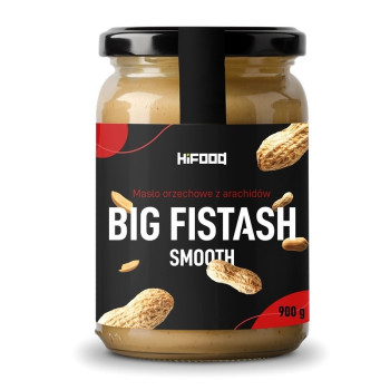 Masło orzechowe 100% naturalne - Fistash BIG Smooth HiFOOD, 900g
