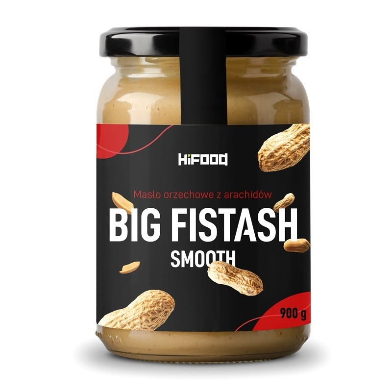 Masło orzechowe 100% naturalne - Fistash BIG Smooth HiFOOD, 900g