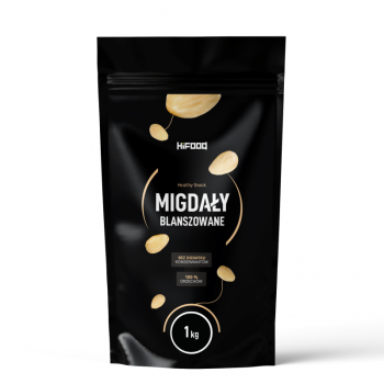 Migdały blanszowane, całe, Migdały premium, naturalne - HiFOOD