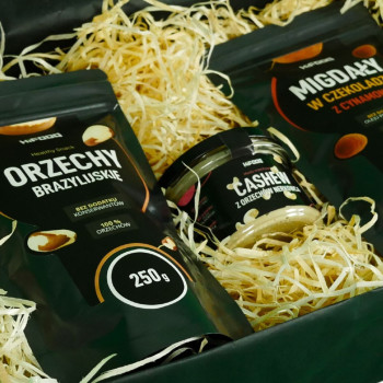 Zestaw prezentowy, Krem z nerkowców Migdał w Cynamonie Orzechy Brazyl