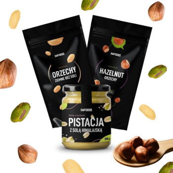 Zestaw prezentowy Krem z pistacji z solą Orzechy Laskowe i Ziemne