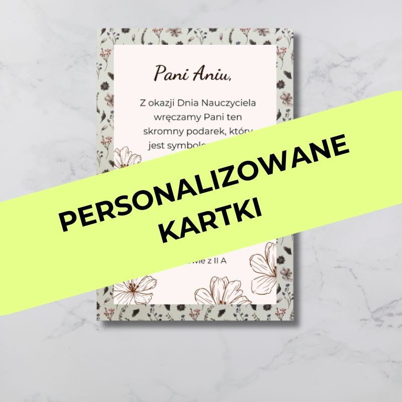 Personalizowana Karta z życzeniami na Dzień Nauczyciela Gotowe Zestawy