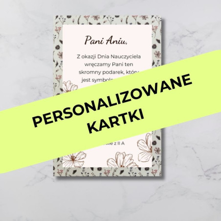 Personalizowana Karta z życzeniami na Dzień Nauczyciela Gotowe Zestawy