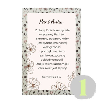 Personalizowana Karta z życzeniami na Dzień Nauczyciela Gotowe Zestawy