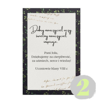 Personalizowana Karta z życzeniami na Dzień Nauczyciela Gotowe Zestawy