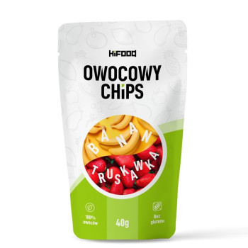 Owocowy Chips Banan-Truskawka 40g zdrowa przekąska dla Twojego dziecka