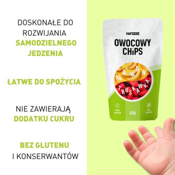 Owocowy Chips Banan-Truskawka 40g zdrowa przekąska dla Twojego dziecka