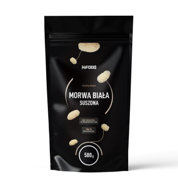 Suszona Morwa Biała cały - owoc 100% naturalna, niesiarkowana HiFOOD