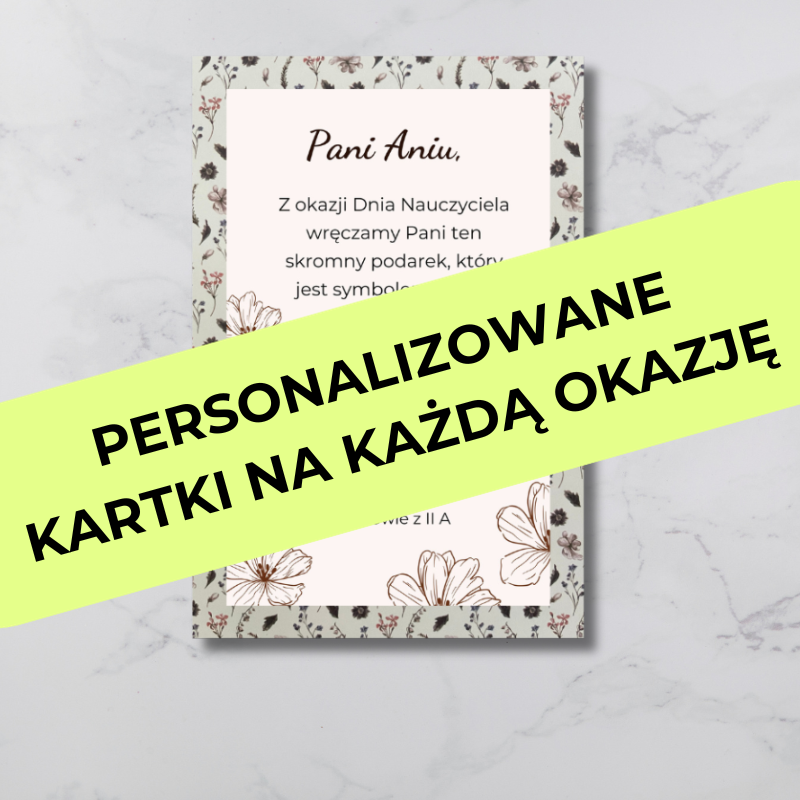 Personalizowana Karta z życzeniami na każdą okazję Gotowe Zestawy