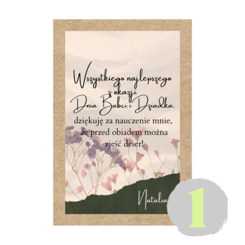 Personalizowana Karta z życzeniami na każdą okazję Gotowe Zestawy