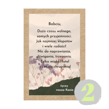 Personalizowana Karta z życzeniami na każdą okazję Gotowe Zestawy