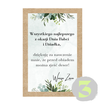 Personalizowana Karta z życzeniami na każdą okazję Gotowe Zestawy