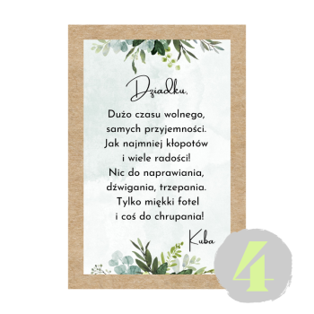 Personalizowana Karta z życzeniami na każdą okazję Gotowe Zestawy