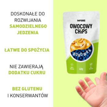 Owocowy Chips Banan-Borówka zdrowa przekąska dla Twojego dziecka