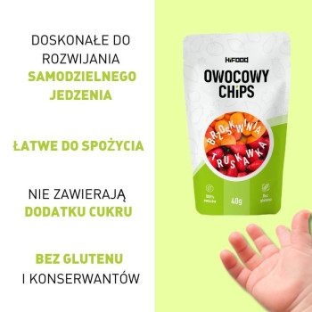Owocowy Chips Brzoskwinia Truskawka przekąska dla Twojego dziecka