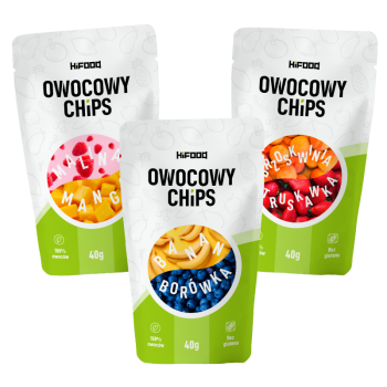 Zestaw owoców liofilizowanych dla dzieci 120g zdrowa przekąska