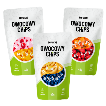 Zestaw owoców liofilizowanych dla dzieci 120g zdrowa przekąska