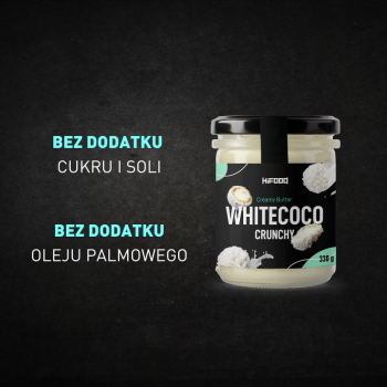 Krem kokosowy, Pasta kokosowa - Whitecoco Crunchy 330g HiFOOD
