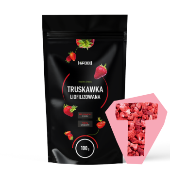 Truskawka liofilizowana KOSTKA 100% owocu bez dodatku cukru